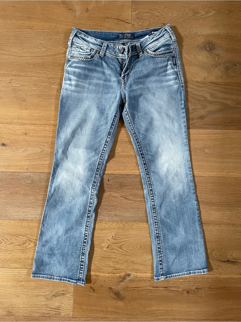 Silver Jeans Suki Mid Slim Boot Light Blue women’s Jeans Size 32/31